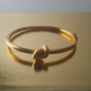[Kate Spade] Gold Tone Knot Hinge Bracelet